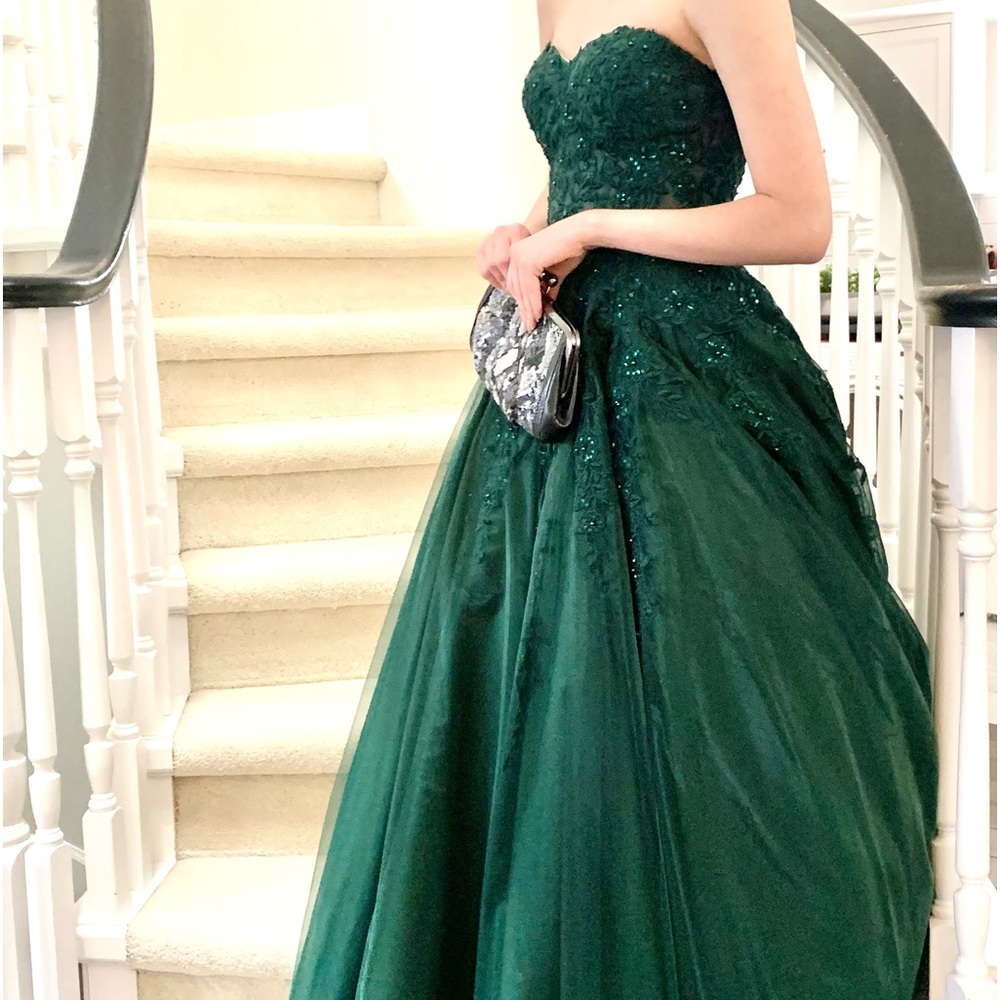 Evening gown- green xs - dress